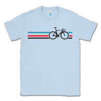 Dusty Blue bike stripes Classic Tee - artisFamous