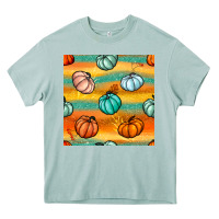 Pumpkin And Glitter Seamless Pattern Heavy Core Tee | Teevron