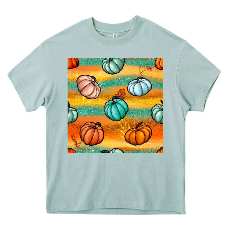 Pumpkin And Glitter Seamless Pattern Heavy Core Tee by BundleAndBundleShop | Teevron