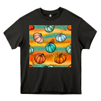 Asphalt Pumpkin And Glitter Seamless Pattern Heavy Core Tee - BundleAndBundleShop
