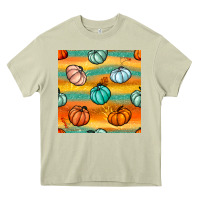 Mossy Pumpkin And Glitter Seamless Pattern Heavy Core Tee - BundleAndBundleShop