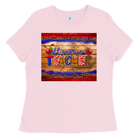 Bubblegum Pink all american teacher tumbler Ladies Tee - Artiststas