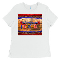 White all american teacher tumbler Ladies Tee - Artiststas