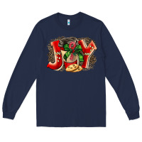 Navy christmas joy coffee Long Sleeve Tee - BarkalooDesign