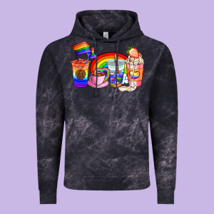 Pride Coffee Cups Vintage Hoodie Designed By Adodesignshop