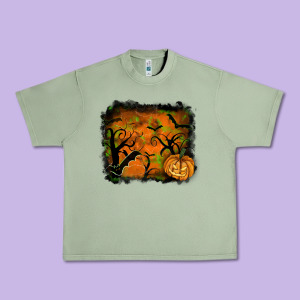 Halloween Backround Urban Heavy Tee Designed By Ranaportraitstore