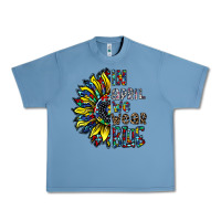 Pebble Blue autism sunflower Urban Heavy Tee - CowhideDigitalArt