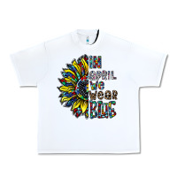 White autism sunflower Urban Heavy Tee - CowhideDigitalArt