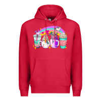 Cardinal unicorn coffee cups Premium Hoodie - AdoDesignShop