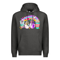 Charcoal Heather unicorn coffee cups Premium Hoodie - AdoDesignShop