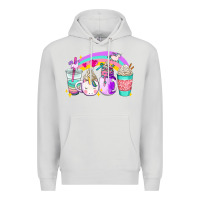 Dove Grey unicorn coffee cups Premium Hoodie - AdoDesignShop