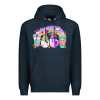 Navy unicorn coffee cups Premium Hoodie - AdoDesignShop