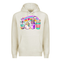 Oatmeal Heather unicorn coffee cups Premium Hoodie - AdoDesignShop