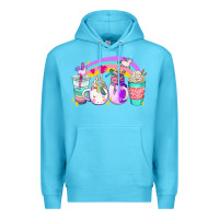 Ocean Blue unicorn coffee cups Premium Hoodie - AdoDesignShop