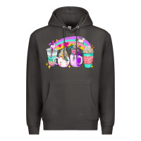 Smoke unicorn coffee cups Premium Hoodie - AdoDesignShop