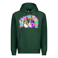 Sports Green unicorn coffee cups Premium Hoodie - AdoDesignShop
