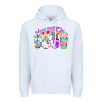 White unicorn coffee cups Premium Hoodie - AdoDesignShop