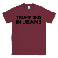 Burgundy trump skis in jeans Classic Tee - artisFamous