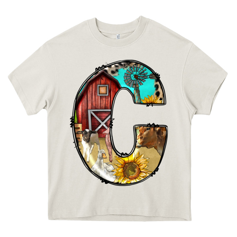 Farm Life Alphabet Lowercase Letters C Heavy Core Tee by BundleAndBundleShop | Teevron