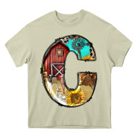 Mossy farm life alphabet lowercase letters c Heavy Core Tee - BundleAndBundleShop
