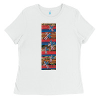 Usa Flag And Cross Penwraps Ladies Tee | Teevron
