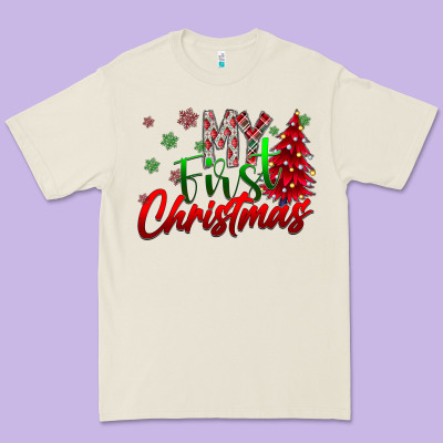 My First Christmas Premium Tee Designed By Cowhidedigitalart