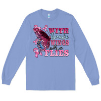 Colony Blue with brave wings she flies Long Sleeve Tee - BarkalooDesign
