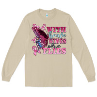 Mushroom with brave wings she flies Long Sleeve Tee - BarkalooDesign