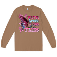 Toasted Coconut with brave wings she flies Long Sleeve Tee - BarkalooDesign