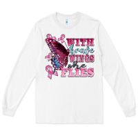 White with brave wings she flies Long Sleeve Tee - BarkalooDesign