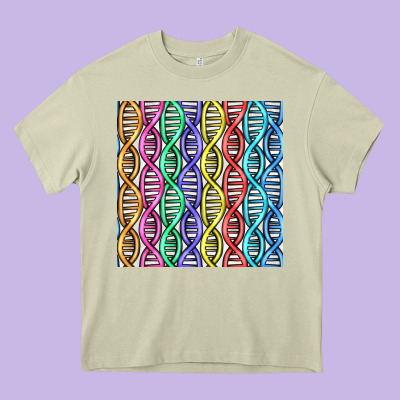 Dna Seamless Pattern Heavy Core Tee Designed By Bundleandbundleshop