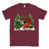 Burgundy christmas santa Classic Tee - FaDigitalArtStudio