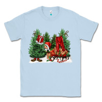 Dusty Blue christmas santa Classic Tee - FaDigitalArtStudio
