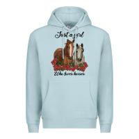 Blue Mist just a girl who loves horses no background Premium Hoodie - RanaPortraitStore