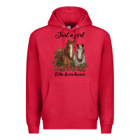 Cardinal just a girl who loves horses no background Premium Hoodie - RanaPortraitStore