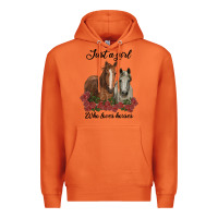 Carrot just a girl who loves horses no background Premium Hoodie - RanaPortraitStore