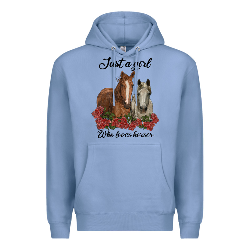 Just A Girl Who Loves Horses No Background Premium Hoodie by RanaPortraitStore | Teevron