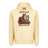 Pina Colada just a girl who loves horses no background Premium Hoodie - RanaPortraitStore