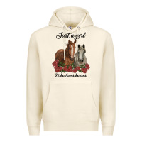 Tofu just a girl who loves horses no background Premium Hoodie - RanaPortraitStore