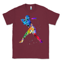 Burgundy girl's softball Classic Tee - artisFamous