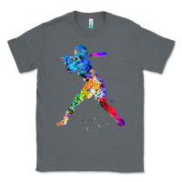 Charcoal Heather girl's softball Classic Tee - artisFamous