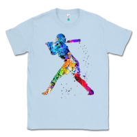 Dusty Blue girl's softball Classic Tee - artisFamous