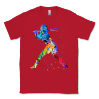 Red girl's softball Classic Tee - artisFamous