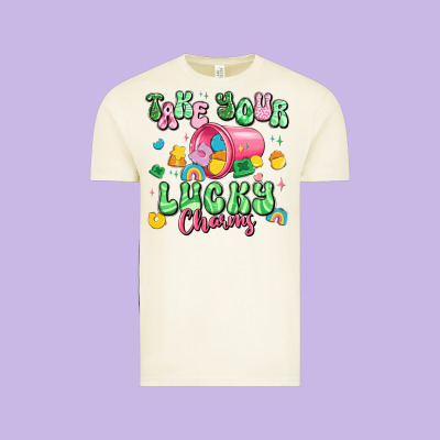 Take Your Lucky Charms St Patricks Vintage Tee Designed By Artiststas