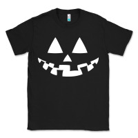 Black halloween jack o lantern (white) Classic Tee - artisFamous
