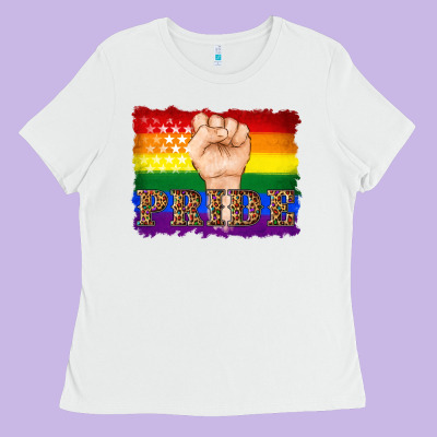 Lgbtq  Flag And Hand Pride Ladies Tee Designed By Artiststas