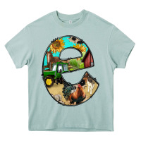Farm Life Alphabet Lowercase Letters E Heavy Core Tee | Teevron