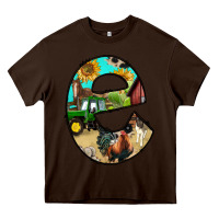 Chocolate Brown farm life alphabet lowercase letters e Heavy Core Tee - BundleAndBundleShop