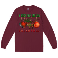 Burgundy i like big bulbs and i can not lie Long Sleeve Tee - BarkalooDesign