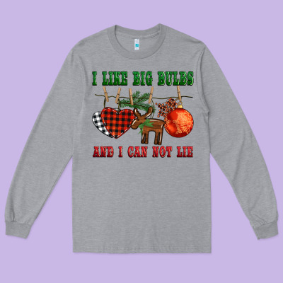I Like Big Bulbs And I Can Not Lie Long Sleeve Tee Designed By Barkaloodesign